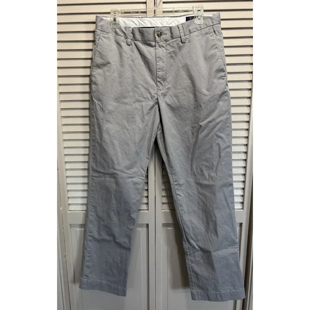 Polo Ralph Lauren Stretch Classic Fit Straight Leg Pant Zip Pockets‎ Size 32x30